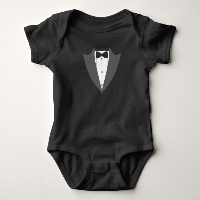 Body Para Bebê Tuxedo Jacket Costume (Frente)