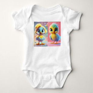 Body Para Bebê Tweety. em cores pastosas. infantil e divertido