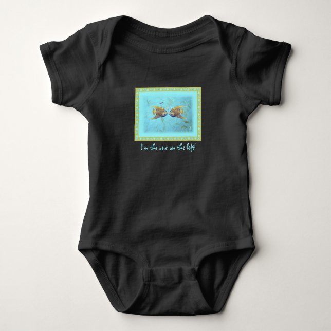 Body Para Bebê Twin Baby Angelfish Bebê Bodô (Frente)