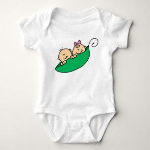 Body Para Bebê Twin Boy e Girl in Pea Pod