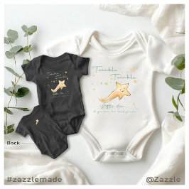 Body Para Bebê Twinkle Twinkle Little Star Boho Personalize