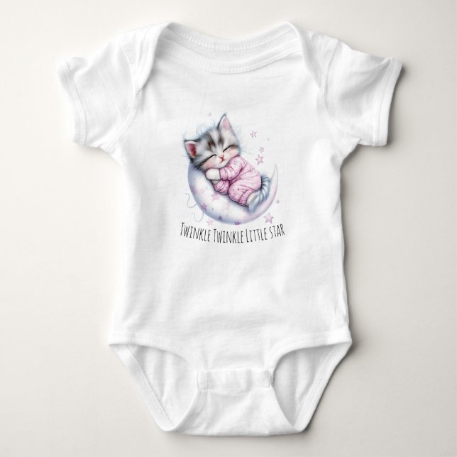 Body Para Bebê Twinkle Whiskers — Moonlit Baby Dreams (Frente)