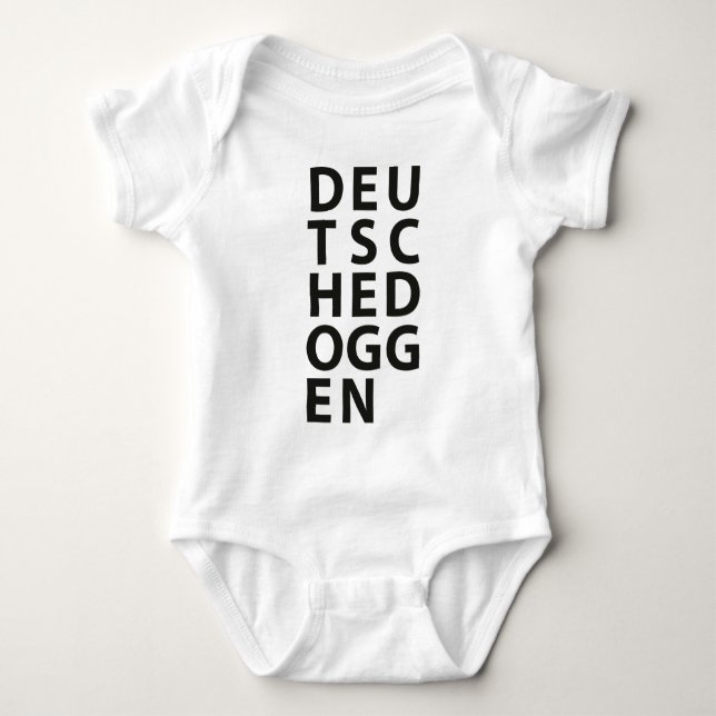 Body Para Bebê Typo: Deutsche Dogge (Frente)