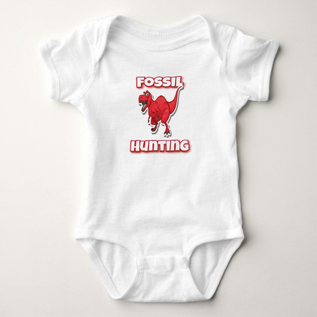 Body Para Bebê Tyrannosaurus caçadores fósseis (Frente)