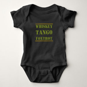 Body Para Bebê Uísque Tango Foxtrot WTF