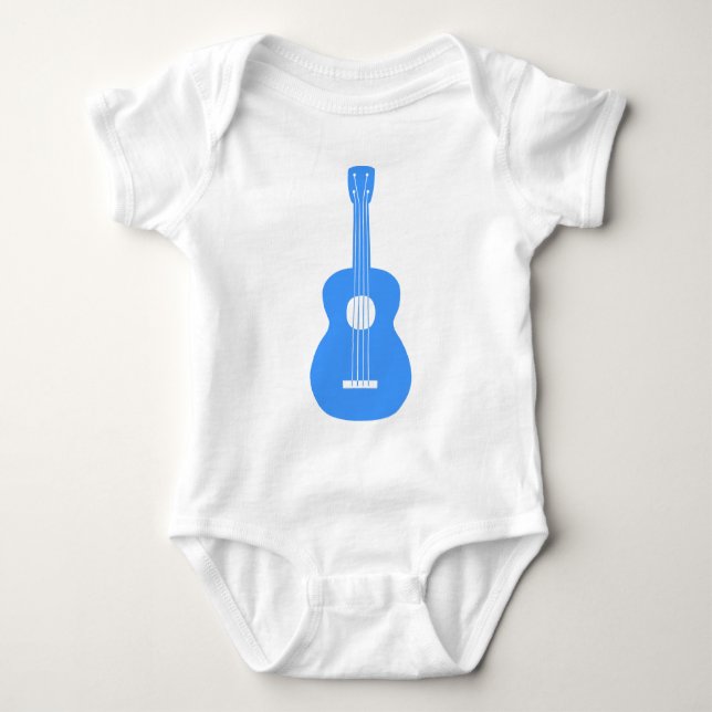 Body Para Bebê Ukulele - azul bebé (Frente)
