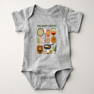 Body Para Bebê Um Acampante Feliz