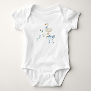 Body Para Bebê Um aniversário de ganso pouco bobo aquarela