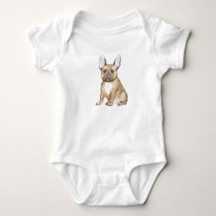 Body Para Bebê Um cachorrinho francês adorável