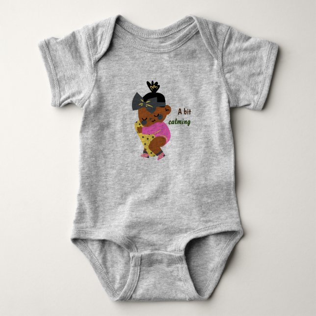 Body Para Bebê Um Cinza Um Pouco Calmante Bebê  (Frente)