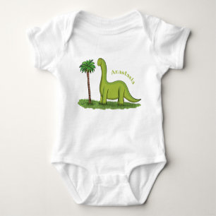Body Para Bebê Um desenho animado de brontosaurus dinossauros, ve