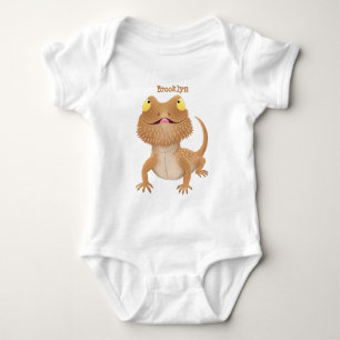 Body Para Bebê Um desenho animado de lagarto de dragão barbudo