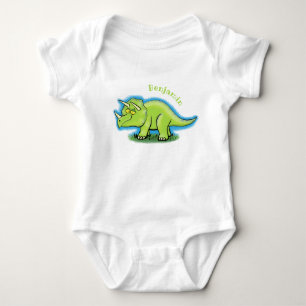Body Para Bebê Um desenho animado de triceratops dinossauros, ver