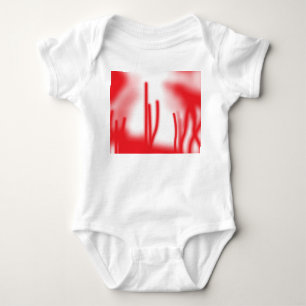 Body Para Bebê Um design gráfico com vermelho e laranja em negrit