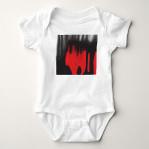 Body Para Bebê Um design gráfico vermelho com escala geométrica e
