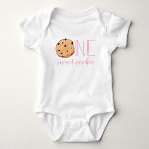 Body Para Bebê Um Doce Bolo de aniversário de um ano