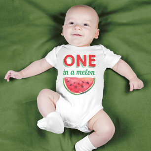 Body Para Bebê Um em Melon Watermelon Verão, bebê presente