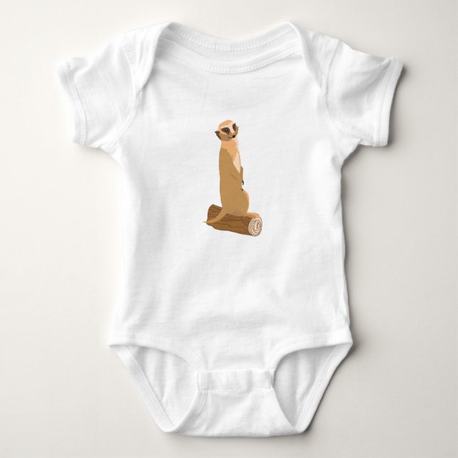Body Para Bebê Um Meerkat (Frente)