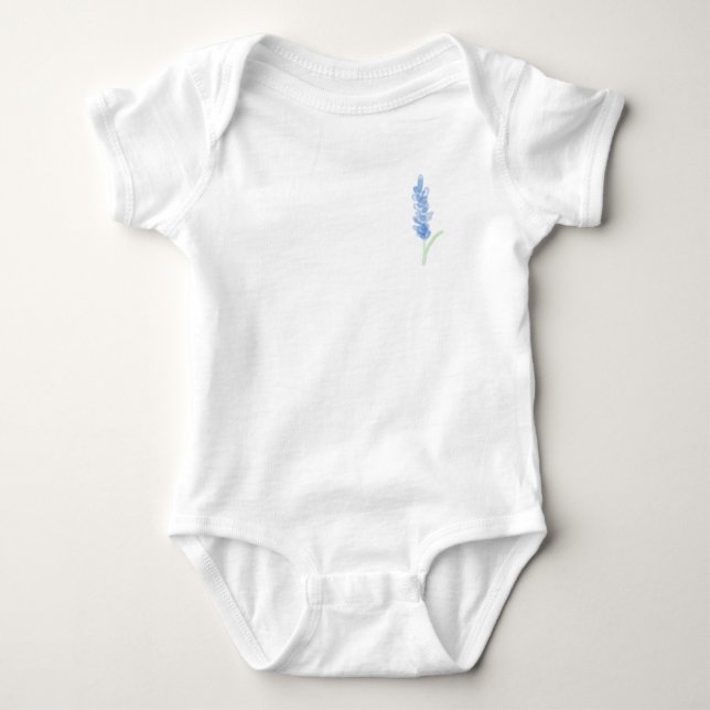 Body Para Bebê Um pedaço de bebê com flor de bluebonnet (Frente)