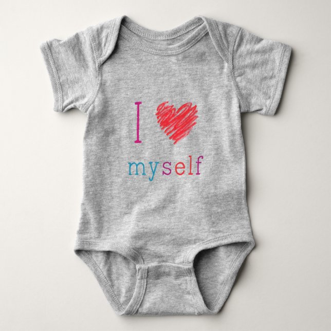 Body Para Bebê Um pedaço de bebê diz "Eu me coração" (Frente)