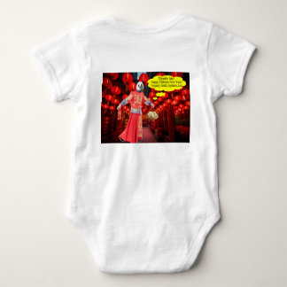 Body Para Bebê um pedaço. Feliz Ano Novo Chinês. Panda/mães
