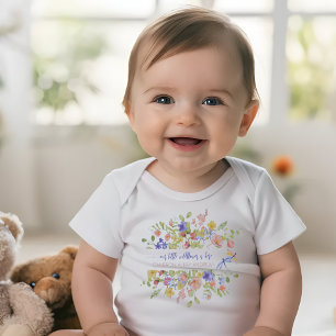 Body Para Bebê Um pequeno flor selvagem está aqui personalizado