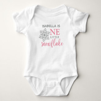 BODY PARA BEBÊ UM PEQUENO PRIMEIRO ANIVERSARIO NEVE