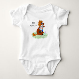 Body Para Bebê Um pônei engraçado e fofo com bebê - fofo