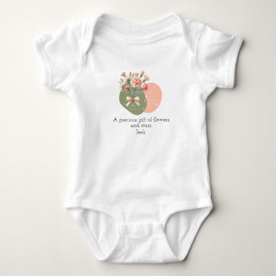 Body Para Bebê Um presente Precioso de flores e estrelas - cravag