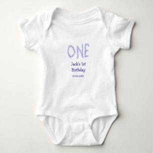 Body Para Bebê Um primeiro aniversario moderno de menino brilhant