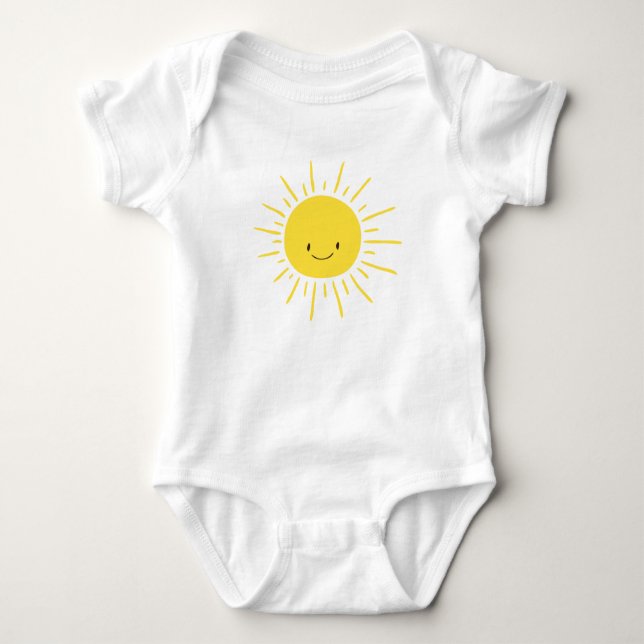 Body Para Bebê Um raio de sol Chá de fraldas Criança Sol (Frente)