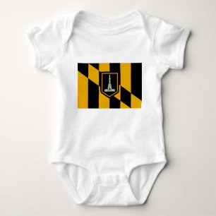 Body Para Bebê Um traje de bebê patriótico com bandeira de Balt