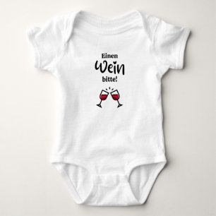 Body Para Bebê Um vinho, por favor vinho
