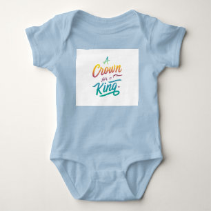 Body Para Bebê Uma Coroa para um Rei