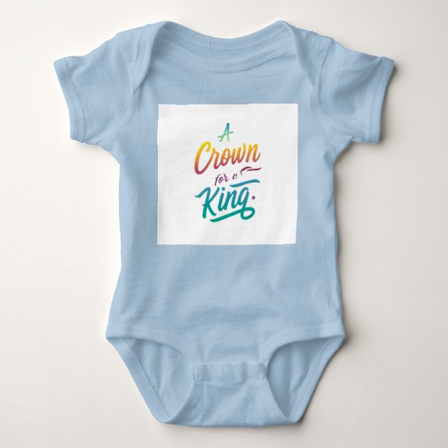 Body Para Bebê Uma Coroa para um Rei (Frente)