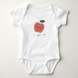 Body Para Bebê uma maçã /ă/ babá