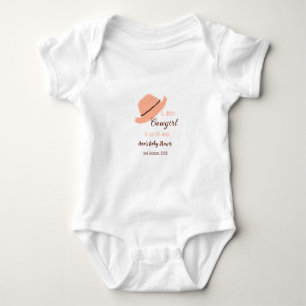 Body Para Bebê Uma vaqueirinha está a caminho chá de bebê laranja