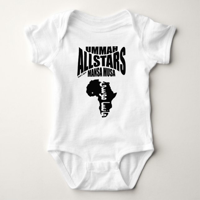 Body Para Bebê Ummah Allstars Mansa Musa (Frente)