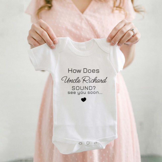Body Para Bebê Uncle to Be Baby Grow - Personalised New Uncle (Criador carregado)