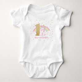 Body Para Bebê Unicorn Baby Girl Bodysim, um primeiro aniversario