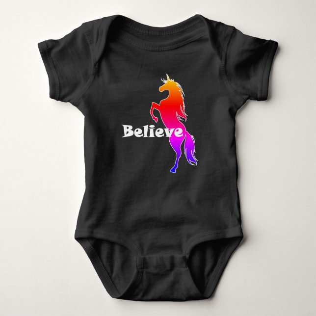 Body Para Bebê Unicorn Creve Design - Bebê Jersey Bodycase (Frente)