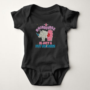 Body Para Bebê Unicorn Rhinocerontes Animal Chá de fraldas Nova 
