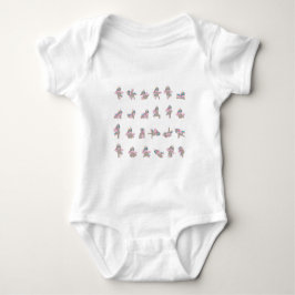 Body Para Bebê Unicorn Yoga Poses Pattern Design