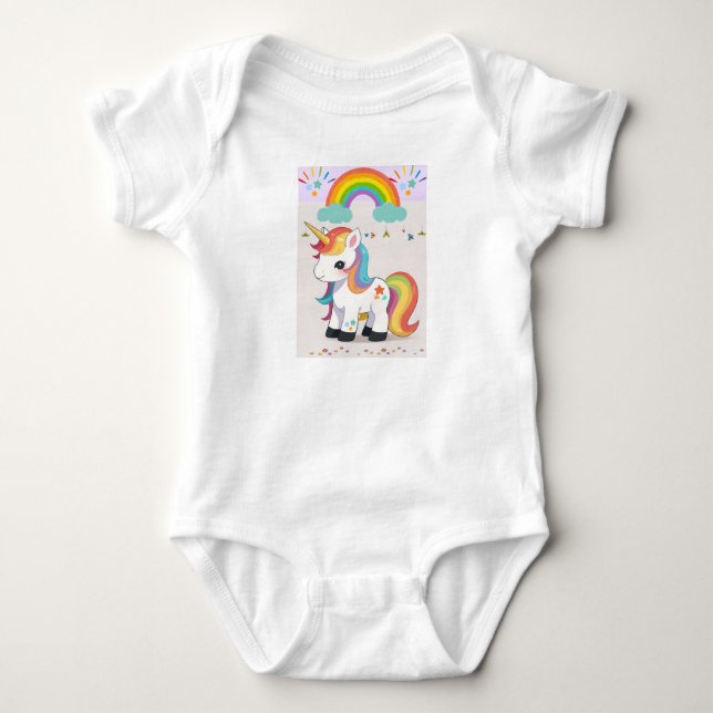 BODY PARA BEBÊ UNICORNIO (Frente)