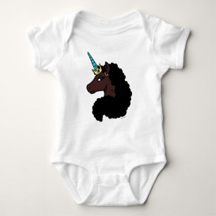 Body Para Bebê Unicórnio Afro Mágico