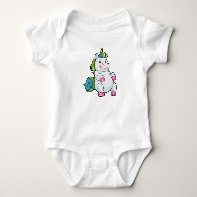 Body Para Bebê Unicórnio com barriga grande (Frente)