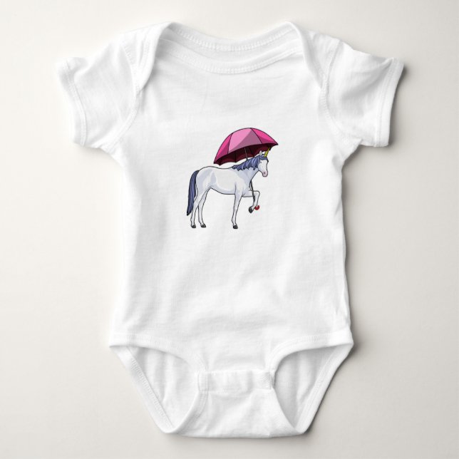 Body Para Bebê Unicórnio com guarda-chuva (Frente)
