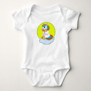 Body Para Bebê Unicórnio com Nuvem e Sol