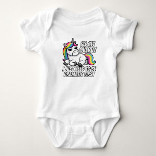 Body Para Bebê Unicórnio Dramático Superando Estilo