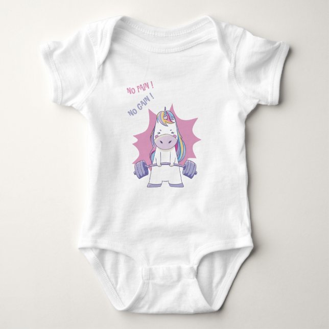 Body Para Bebê Unicórnio Fofo  (Frente)